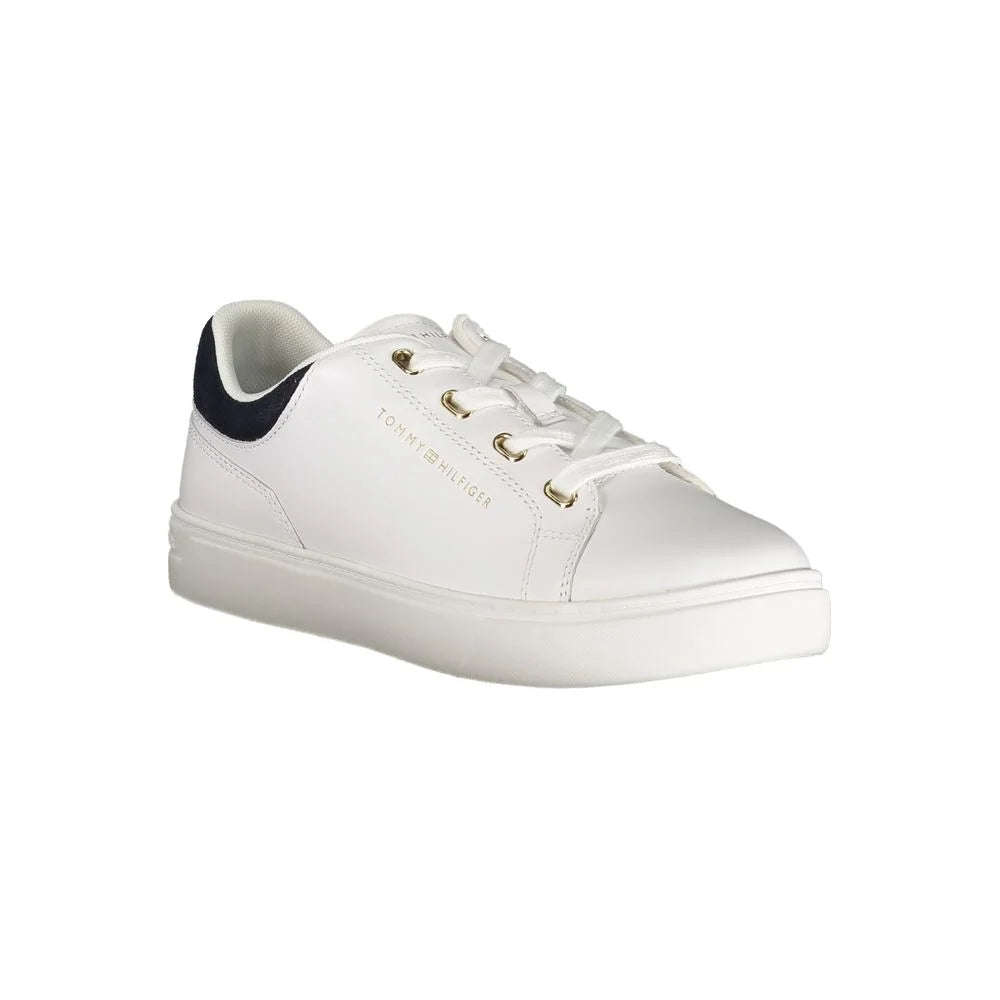 Tommy Hilfiger White Leather Women Sneaker - Sneakers