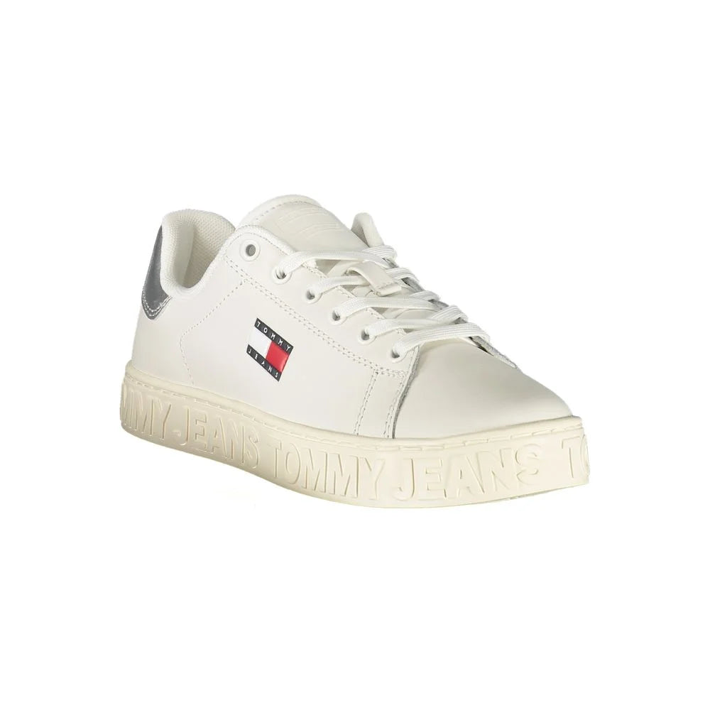 Tommy Hilfiger White Leather Women Sneaker - Sneakers