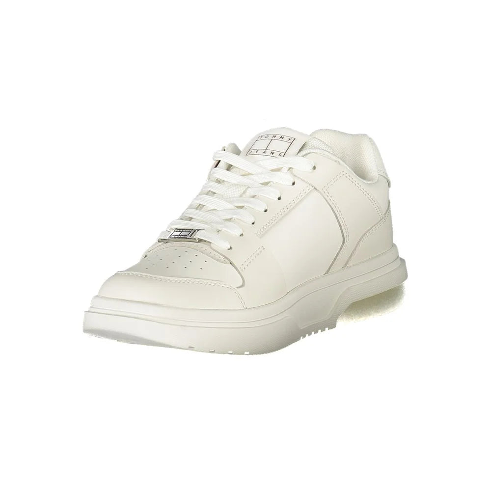 Tommy Hilfiger White Leather Women Sneaker - Sneakers