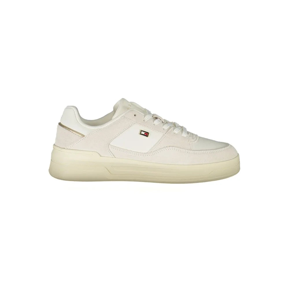 Tommy Hilfiger White Leather Women Sneaker - Sneakers