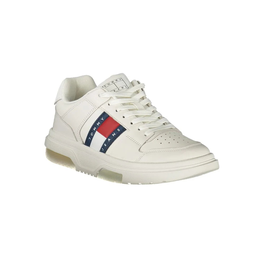 Tommy Hilfiger White Leather Women Sneaker - Sneakers