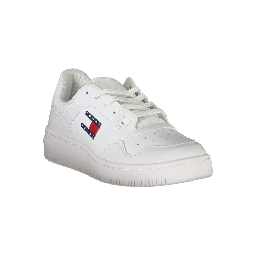 Tommy Hilfiger White Leather Women Sneaker - Sneakers