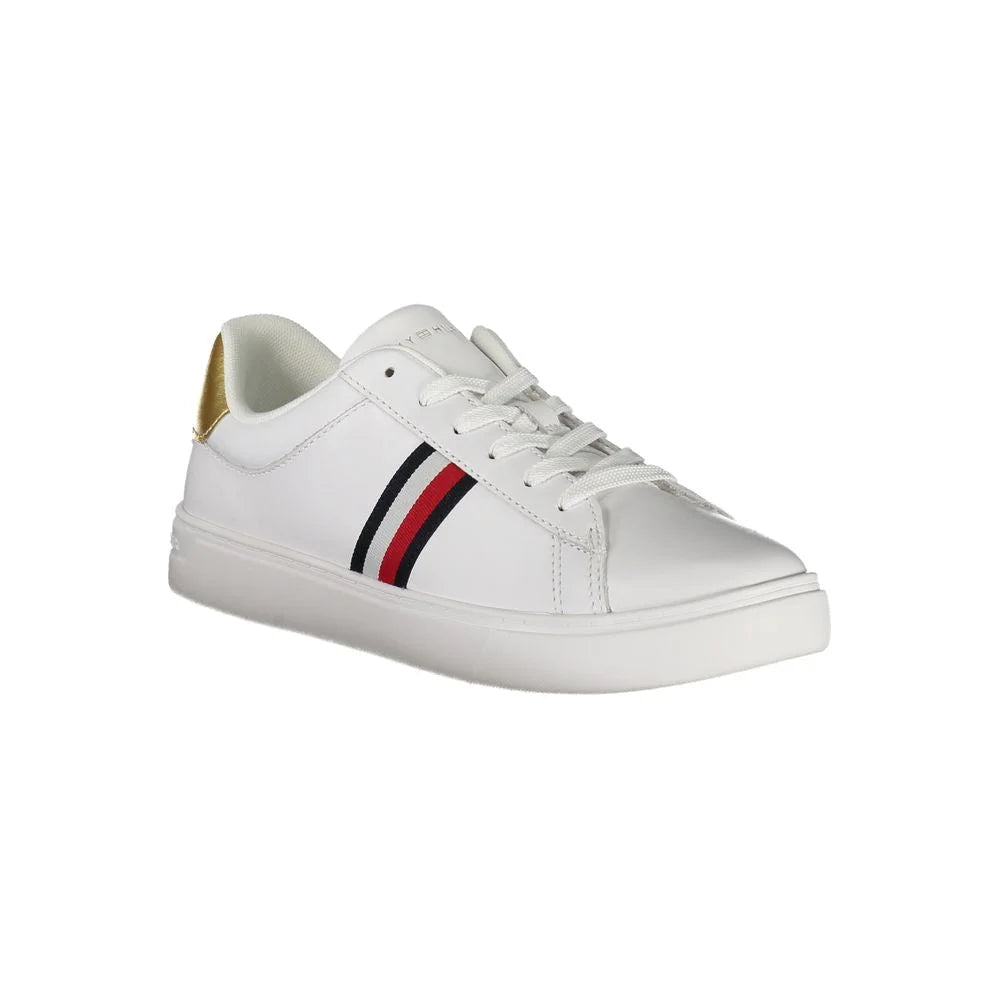 Tommy Hilfiger White Leather Women Sneaker - Sneakers