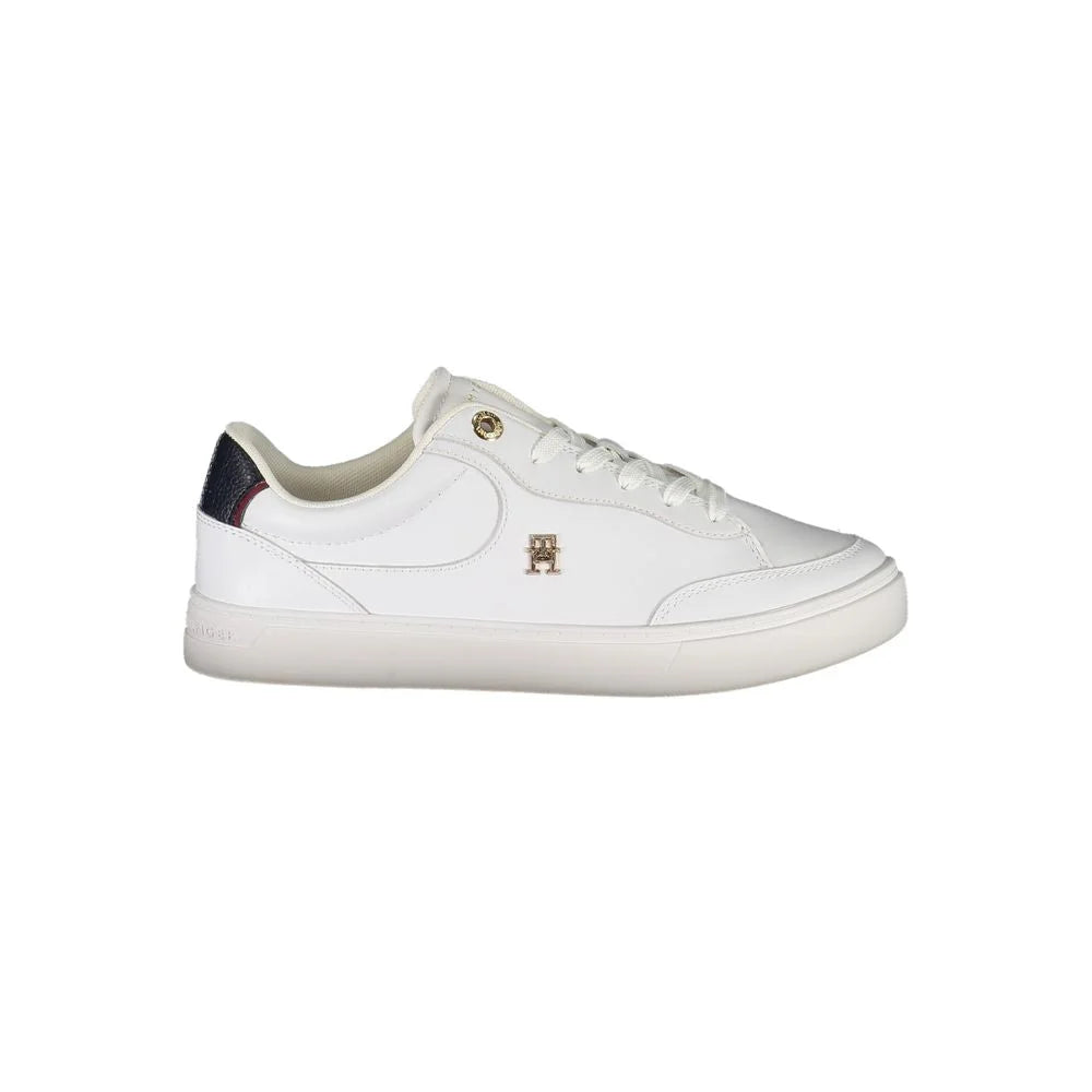 Tommy Hilfiger White Leather Women Sneaker - Sneakers