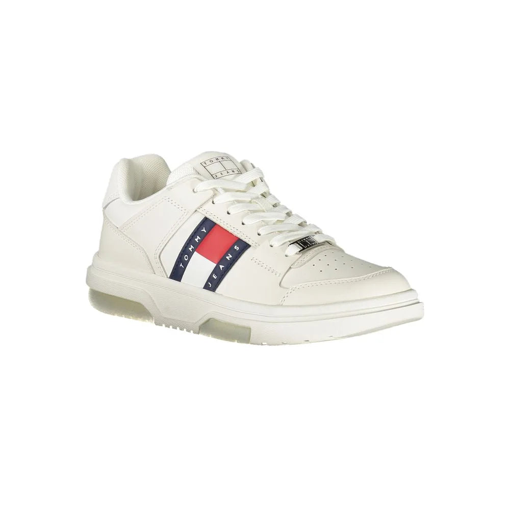 Tommy Hilfiger White Leather Women Sneaker - Sneakers