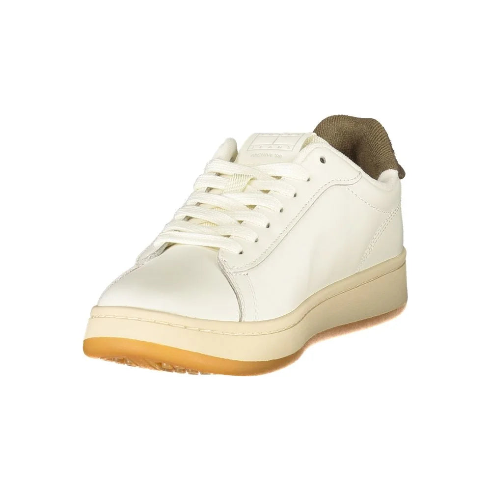Tommy Hilfiger White Leather Women Sneaker - Sneakers
