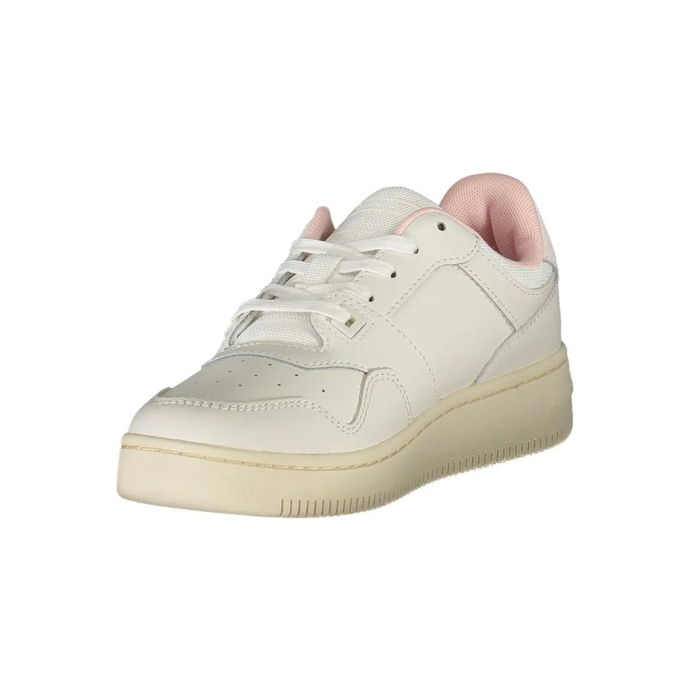 Tommy Hilfiger White Leather Women Sneaker - Sneakers