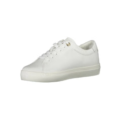 Tommy Hilfiger White Leather Women Sneaker - Sneakers