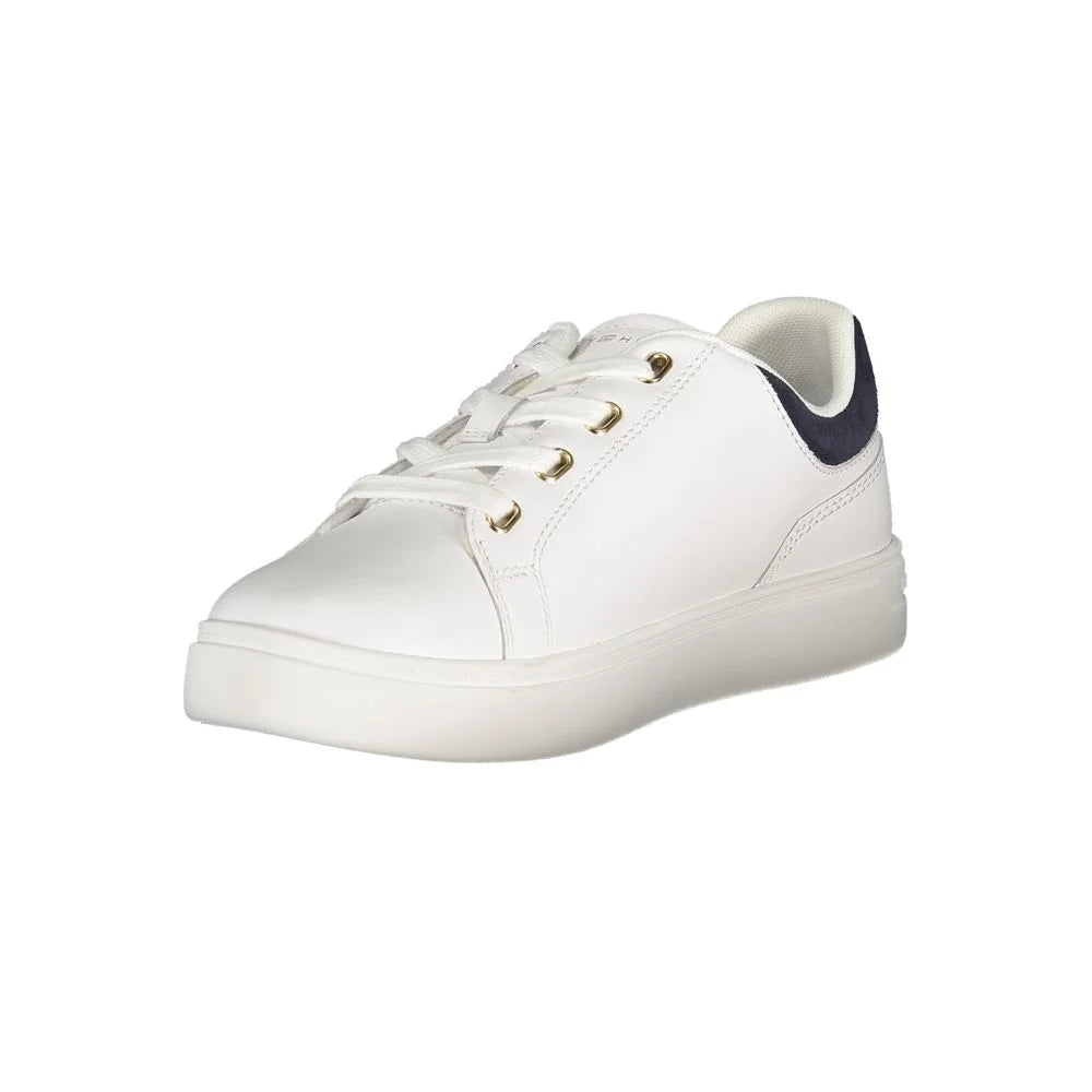 Tommy Hilfiger White Leather Women Sneaker - Sneakers