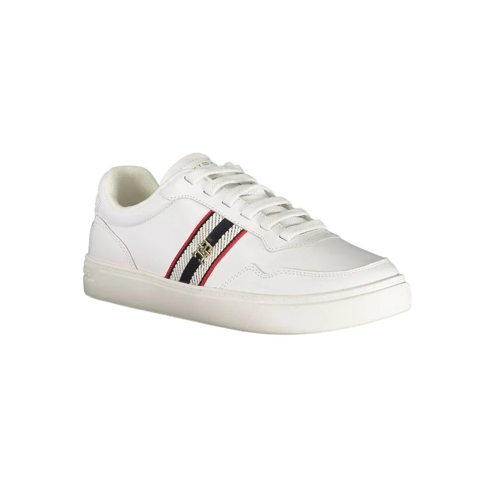 Tommy Hilfiger White Leather Women Sneaker - Sneakers