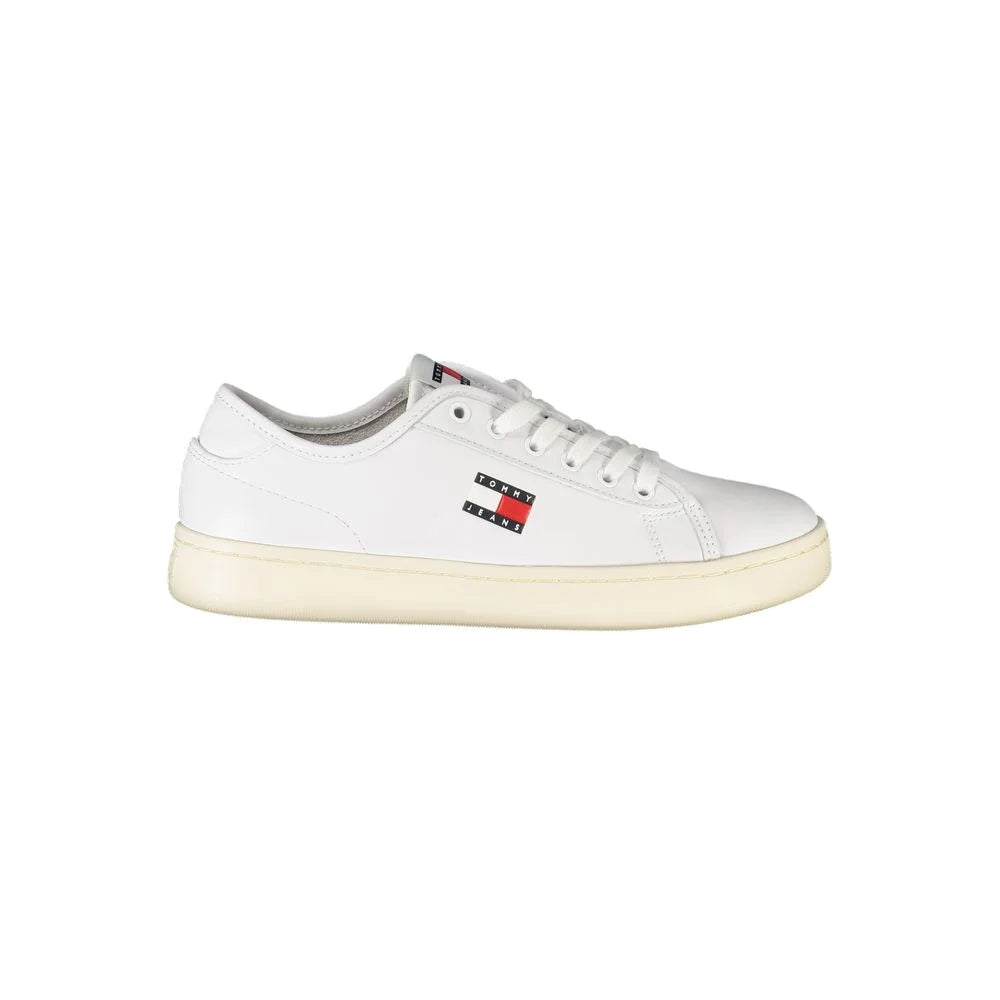 Tommy Hilfiger White Leather Women Sneaker - Sneakers