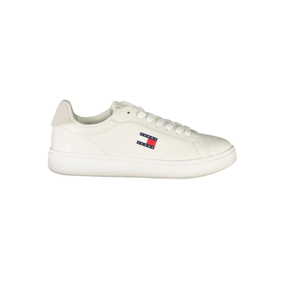 Tommy Hilfiger White Leather Women Sneaker - Sneakers