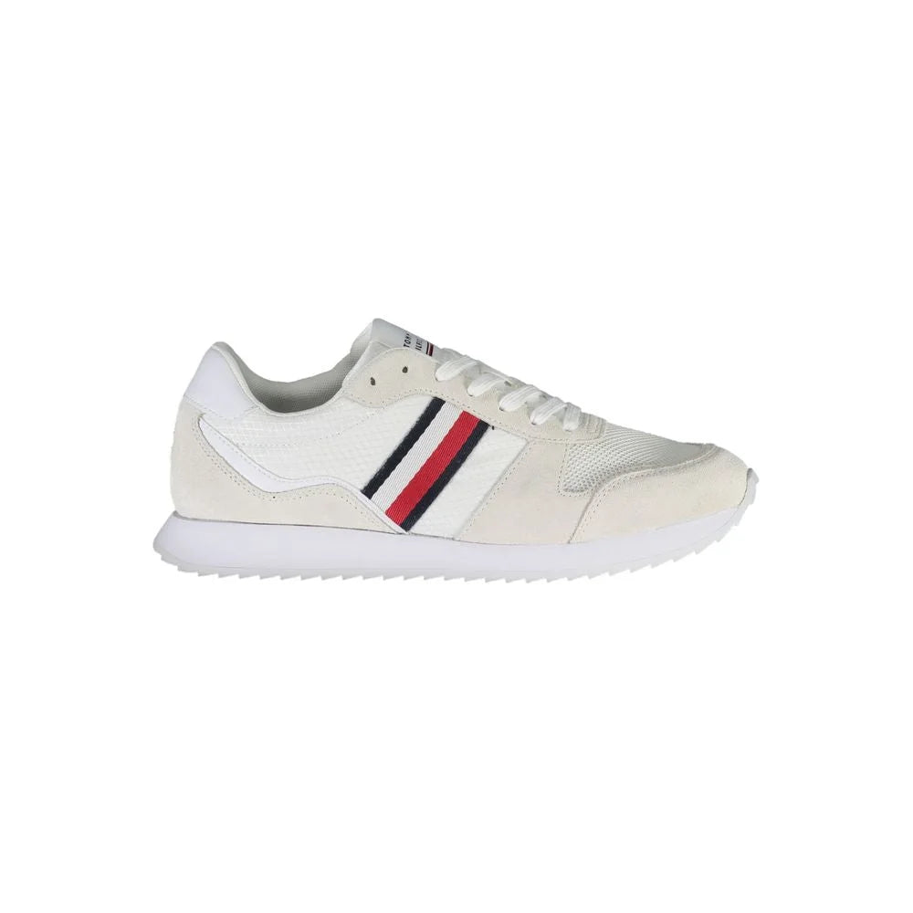 Tommy Hilfiger White Polyester Men Sneaker - EU40/US7