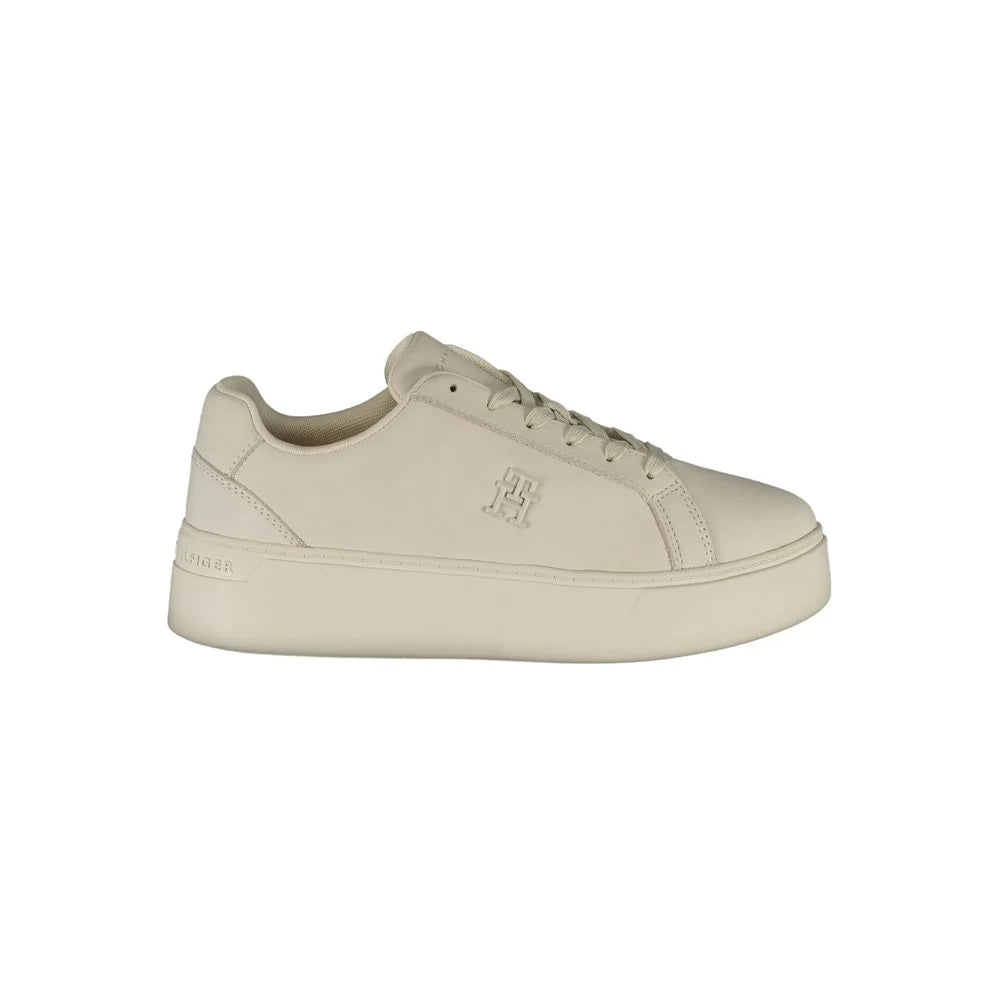 Tommy Hilfiger White Polyester Sneaker - EU40/US10 - Sneakers
