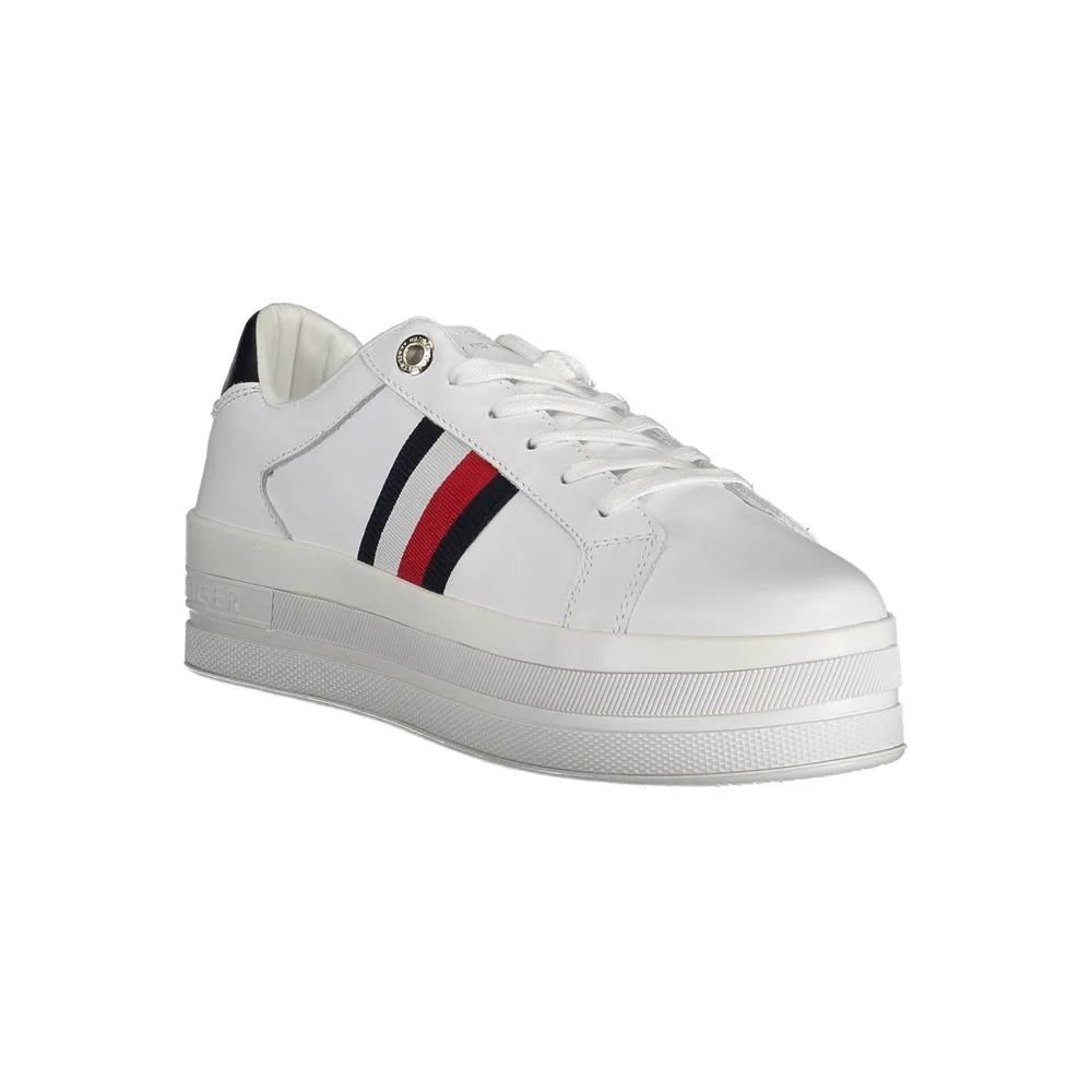Tommy Hilfiger White Polyester Sneaker - EU41/US11 - Sneakers