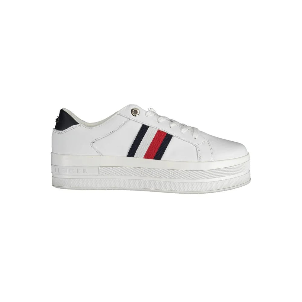 Tommy Hilfiger White Polyester Sneaker - EU41/US11 - Sneakers