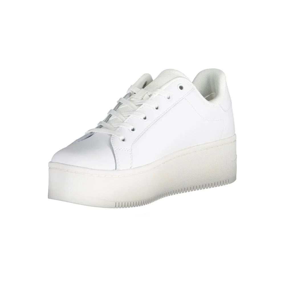 Tommy Hilfiger White Polyester Sneaker - EU41/US11 - Sneakers