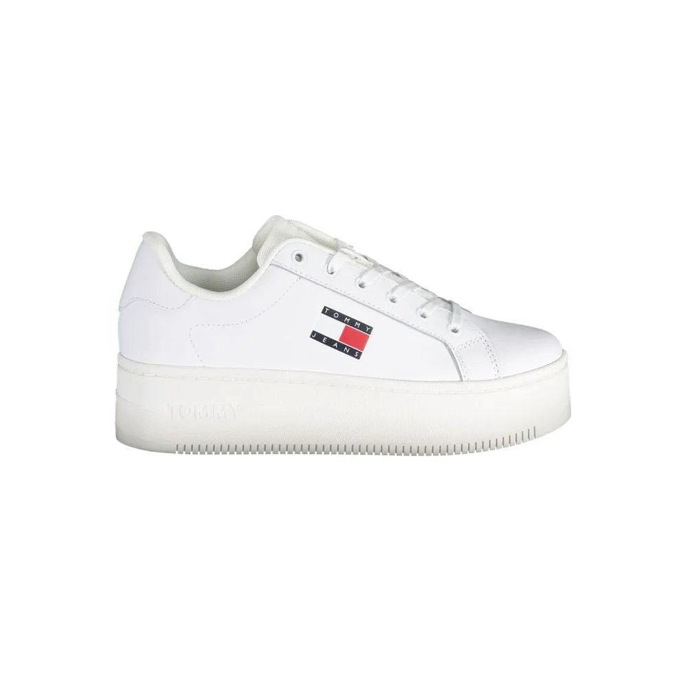 Tommy Hilfiger White Polyester Sneaker - EU41/US11 - Sneakers