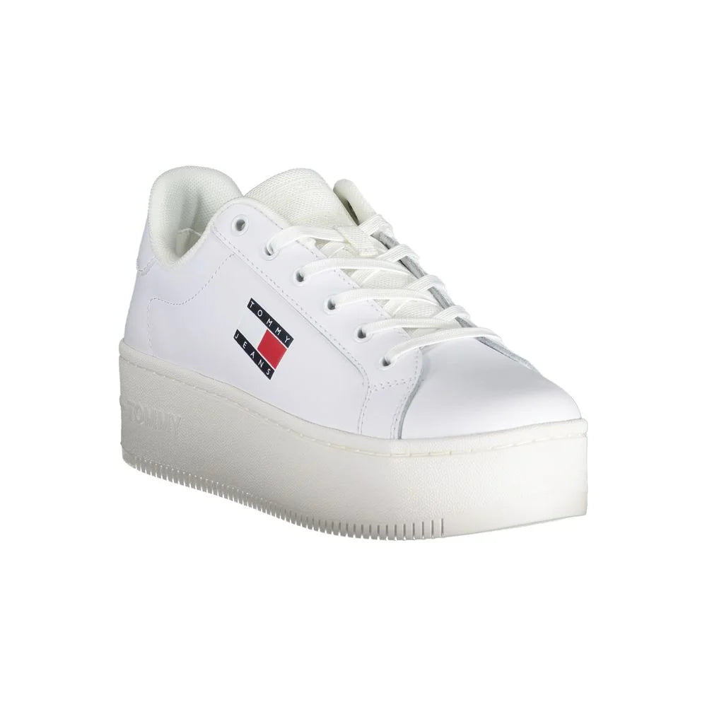 Tommy Hilfiger White Polyester Sneaker - EU41/US11 - Sneakers
