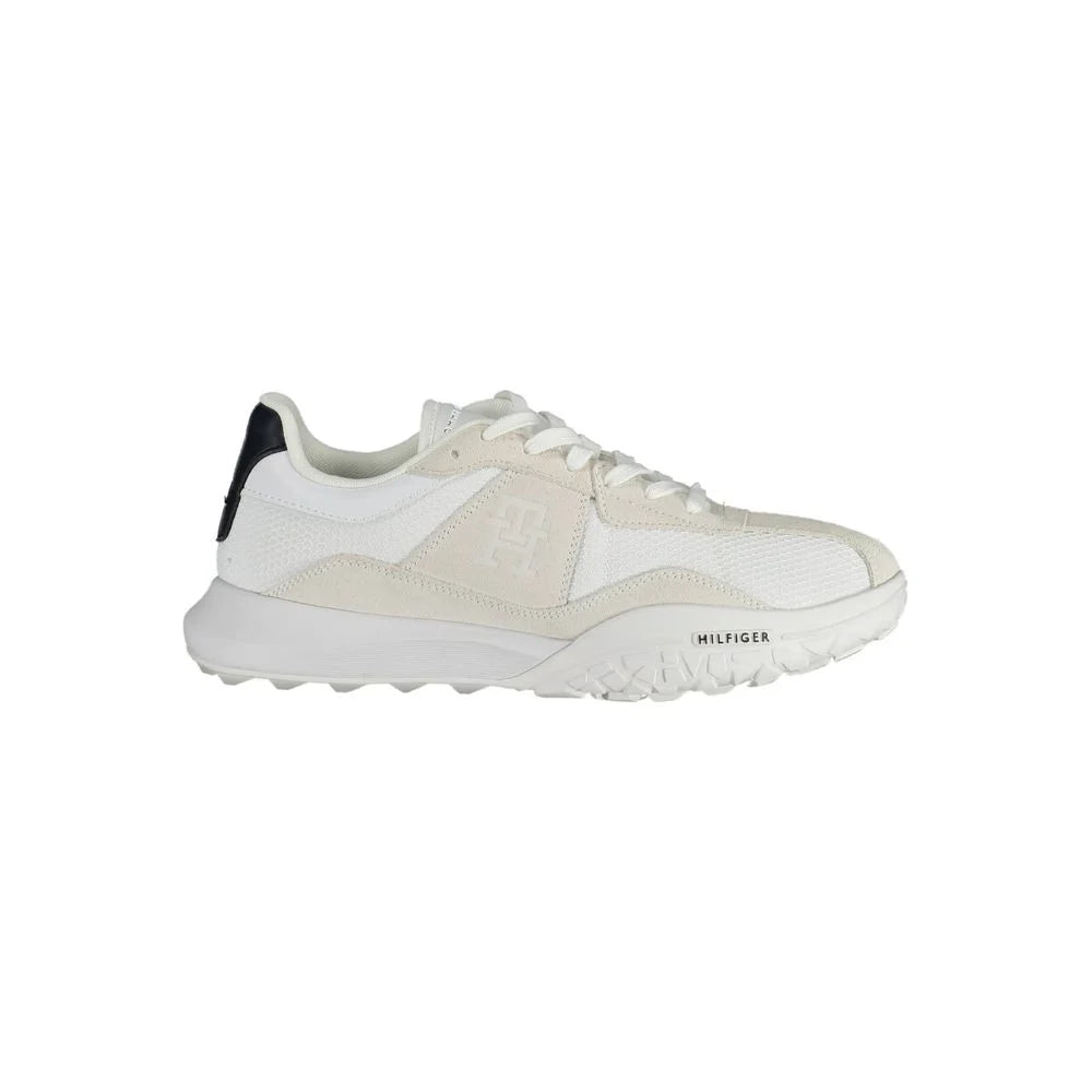 Tommy Hilfiger White Polyester Sneaker - EU42/US9