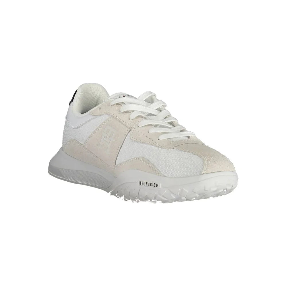 Tommy Hilfiger White Polyester Sneaker - EU42/US9 - Sneakers