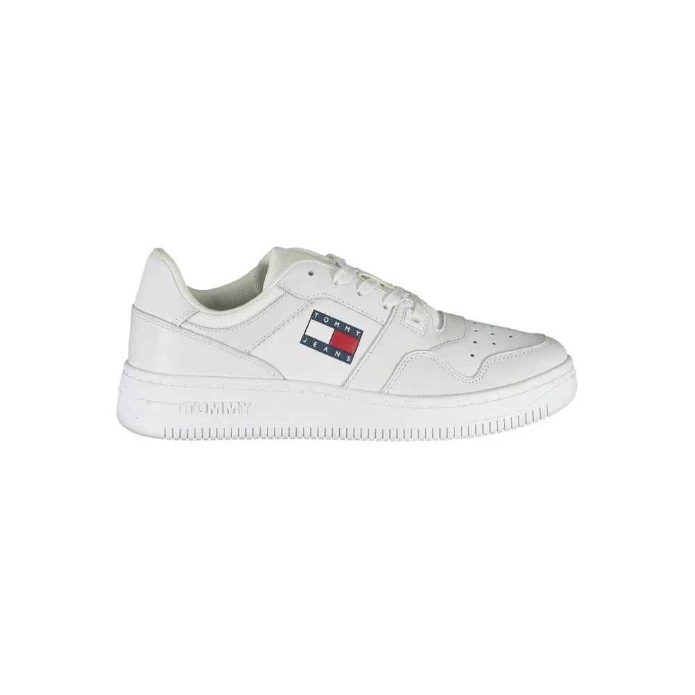 Tommy Hilfiger White Polyester Sneaker - EU44/US11 - Sneakers