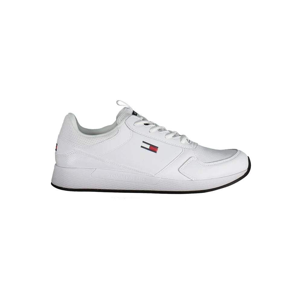 Tommy Hilfiger White Polyester Sneaker - EU46 - Sneakers