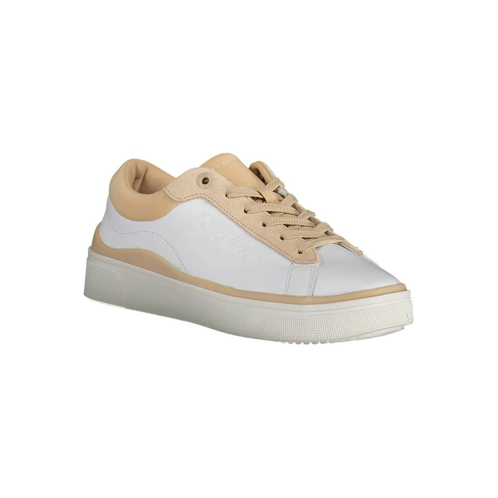 Tommy Hilfiger White Polyester Sneaker - Sneakers