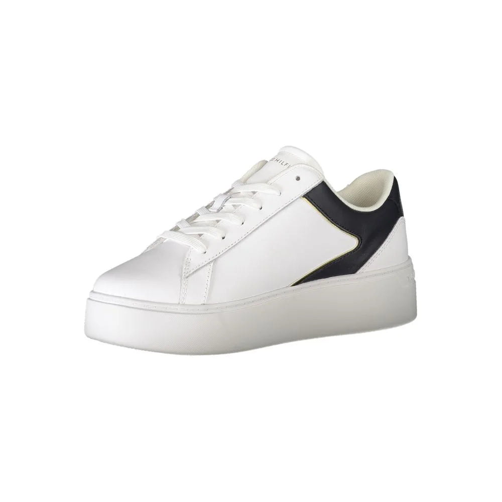 Tommy Hilfiger White Polyester Sneaker - Sneakers