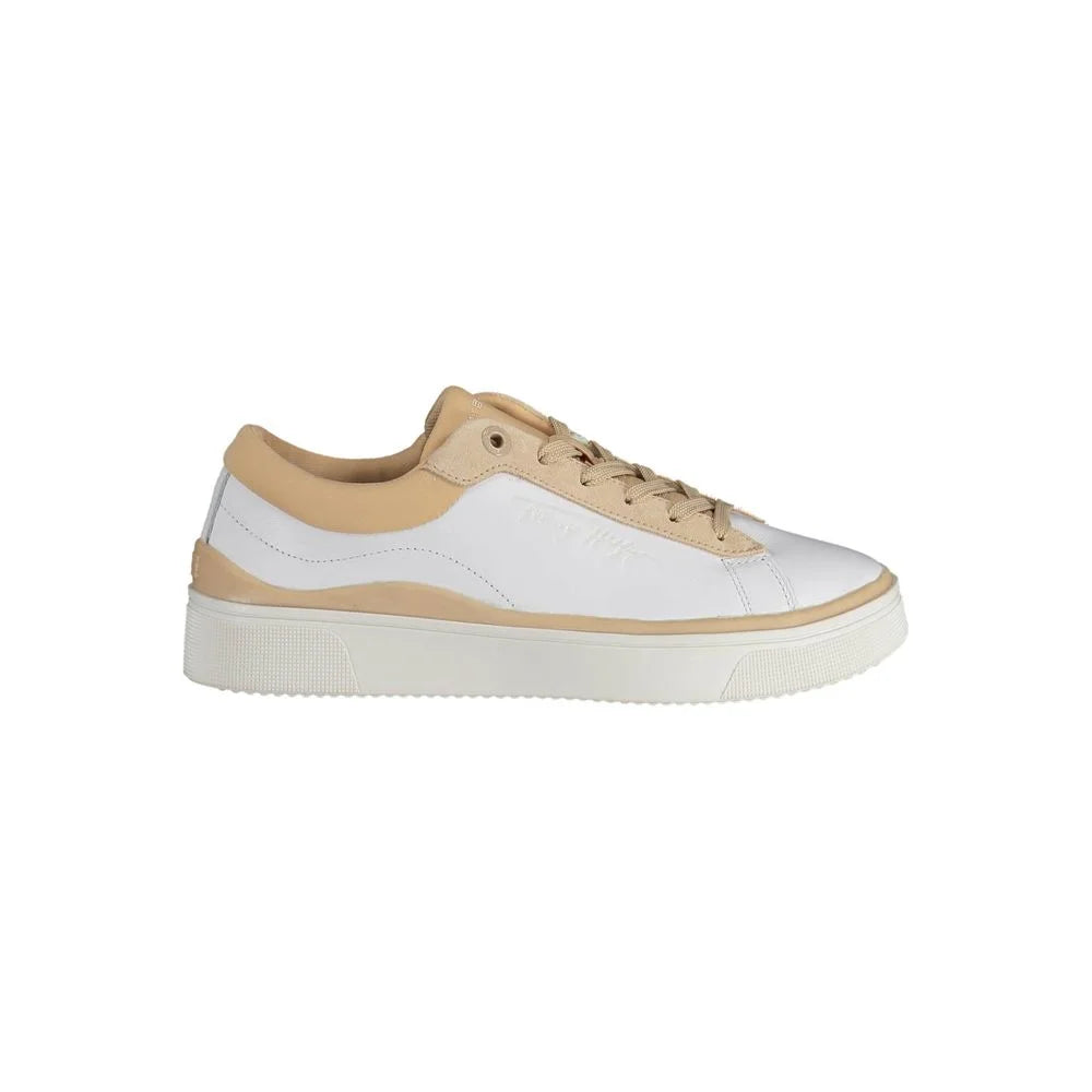 Tommy Hilfiger White Polyester Sneaker - Sneakers