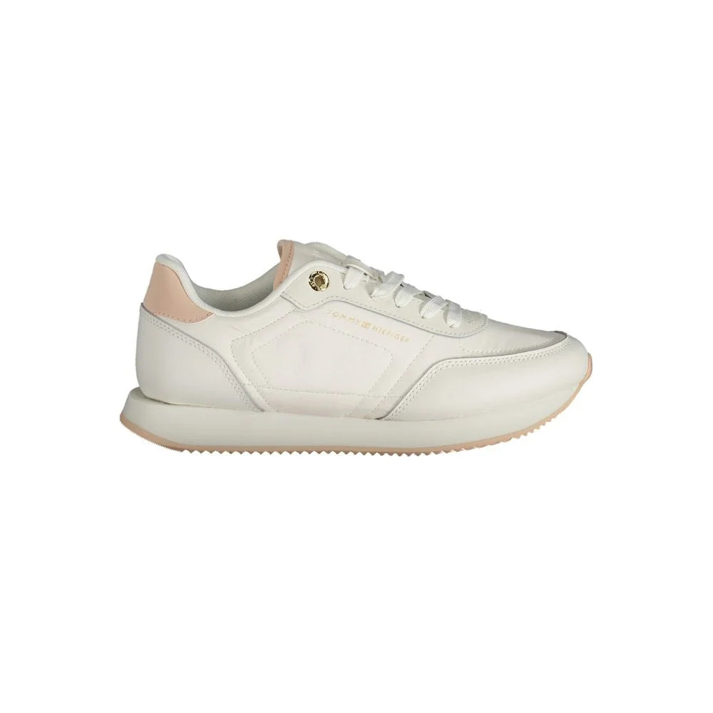 Tommy Hilfiger White Polyester Sneaker - Sneakers