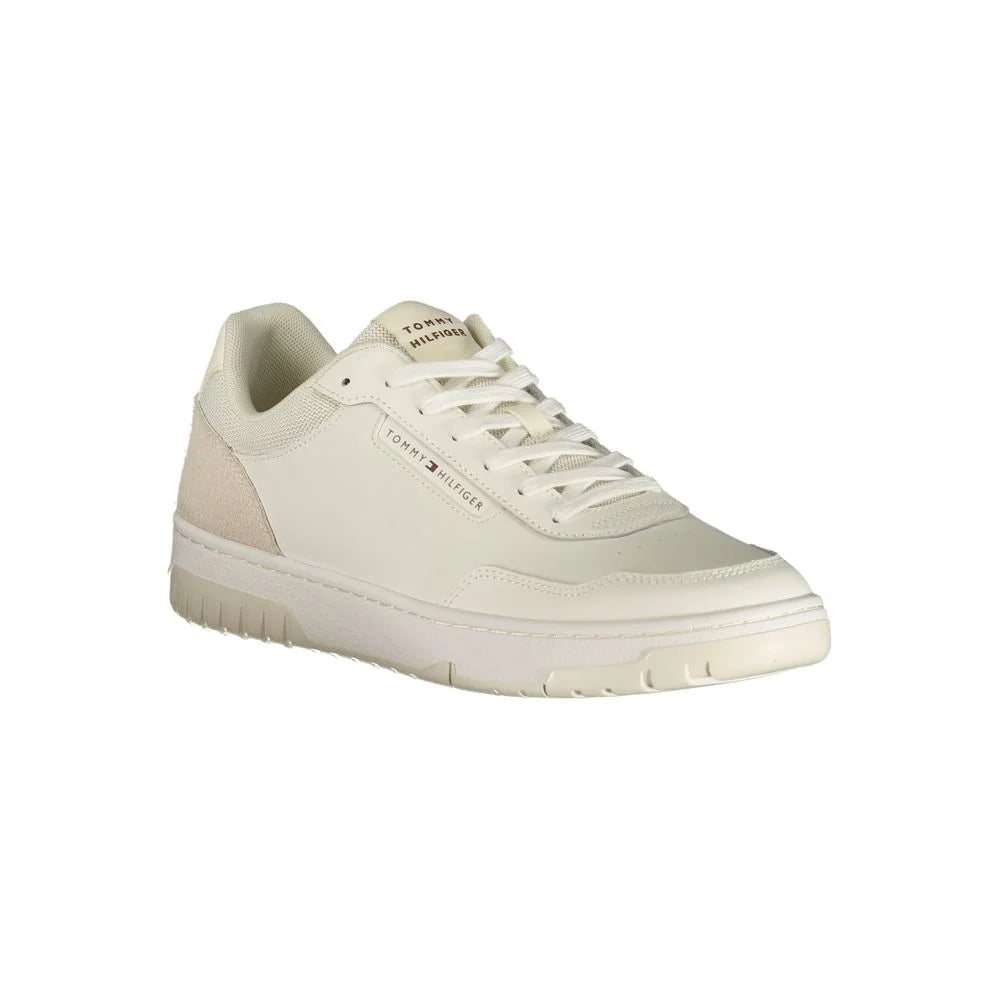 Tommy Hilfiger White Polyurethane Men’s Sneaker
