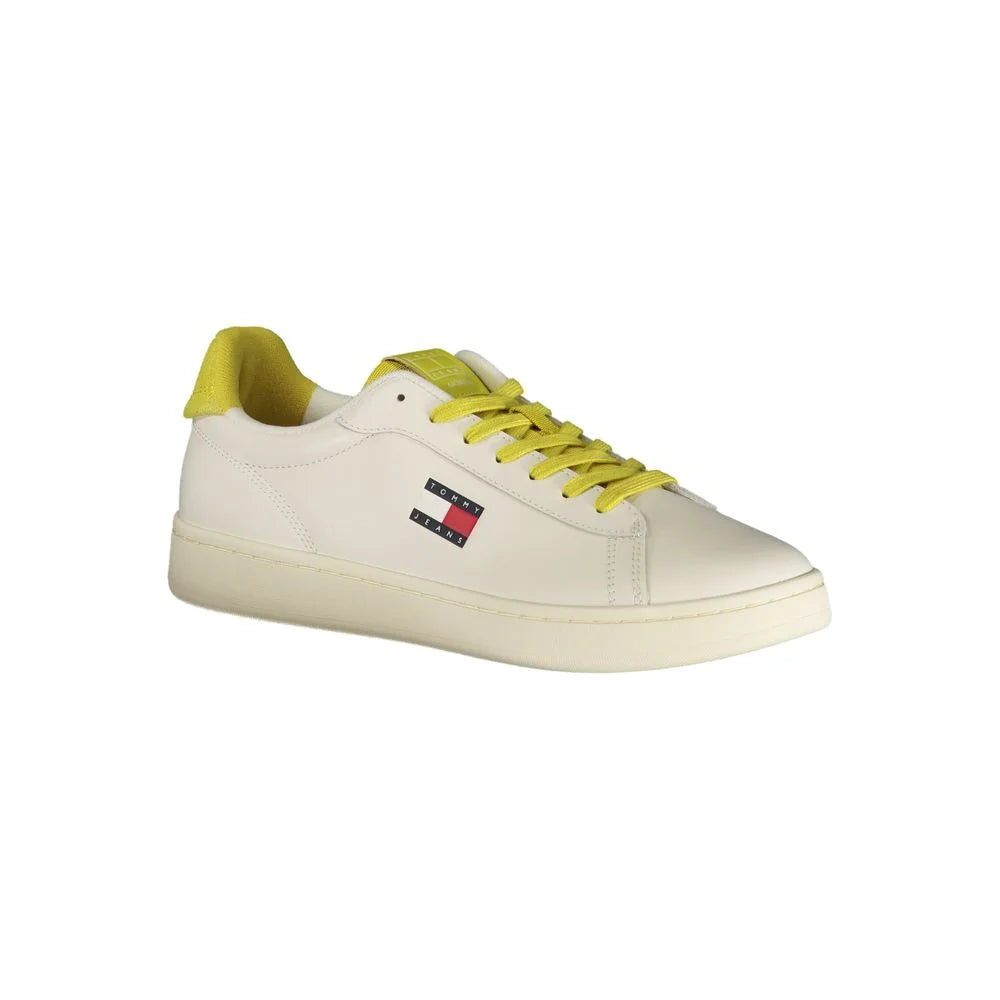 Tommy Hilfiger White Polyurethane Men’s Sneaker