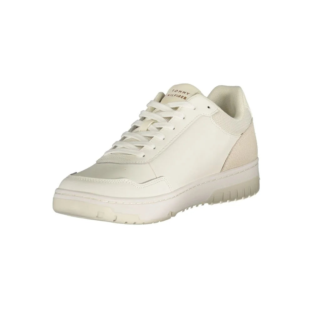 Tommy Hilfiger White Polyurethane Men’s Sneaker