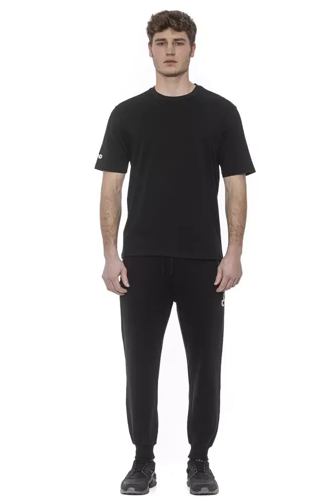 Tond Black Cotton Men T-Shirt - S - T-Shirts