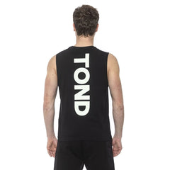 Tond Black Cotton Men Tank Top - M - Tank Tops