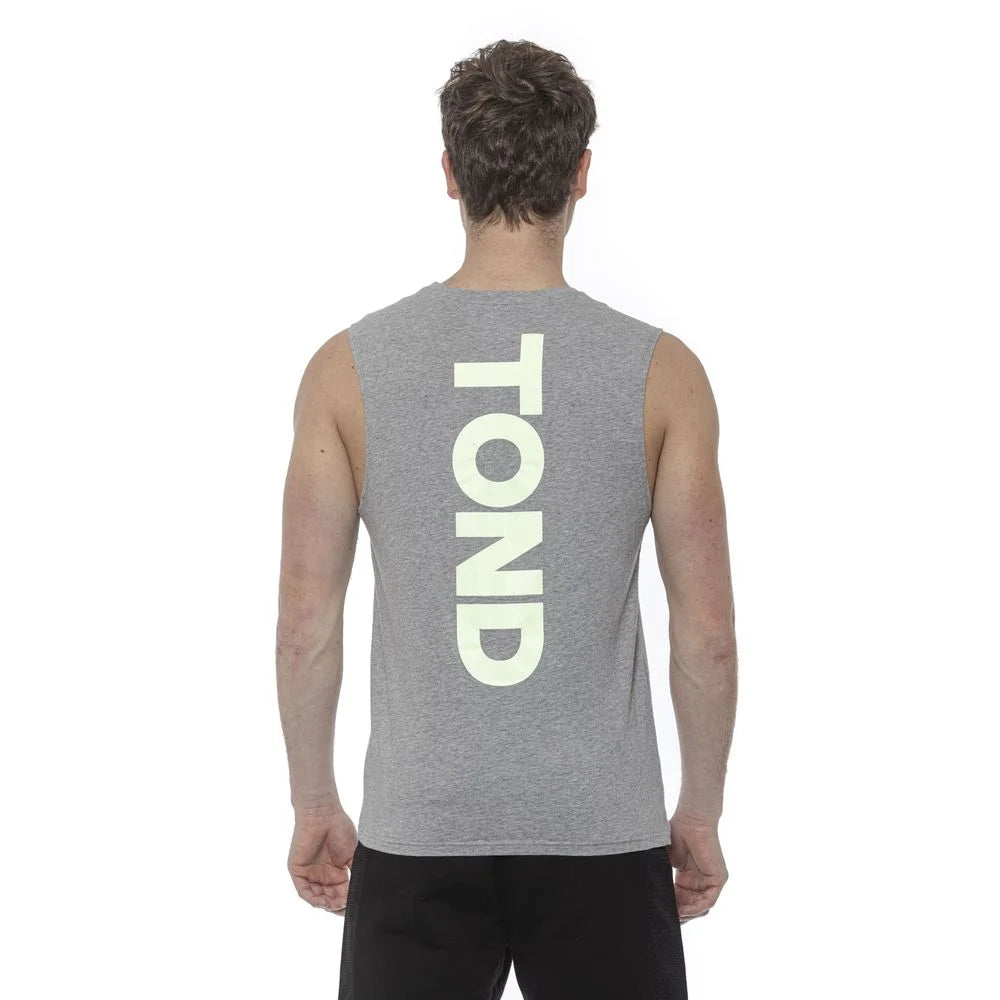 Tond Gray Cotton Men Tank Top - M - Tank Tops