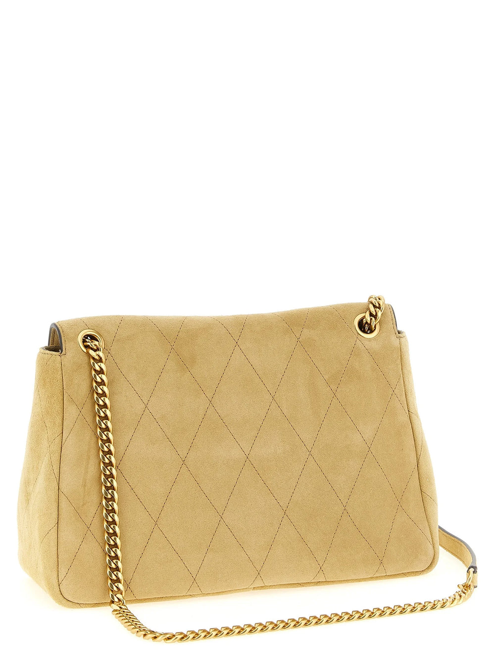 Tory Burch Beige Calfskin Shoulder Bag