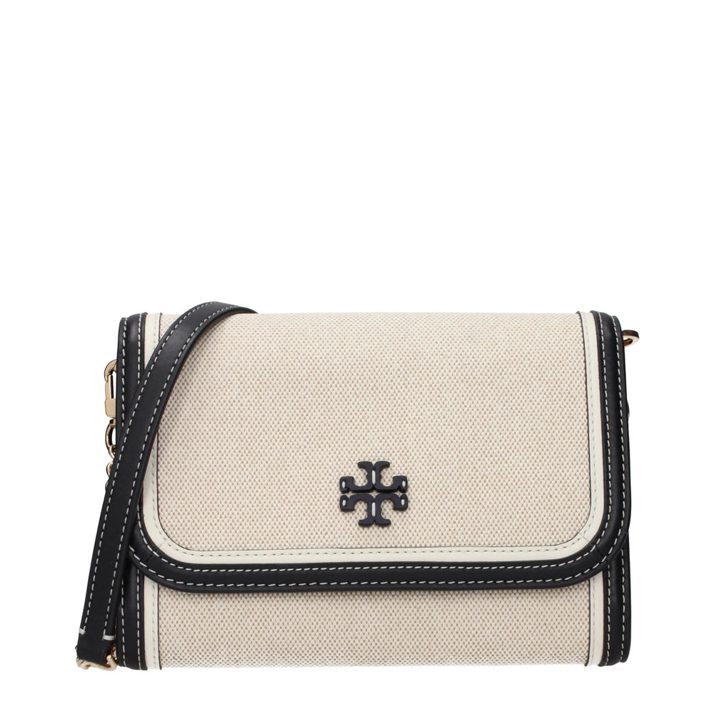 Tory Burch Beige Fabric Clutch Bags