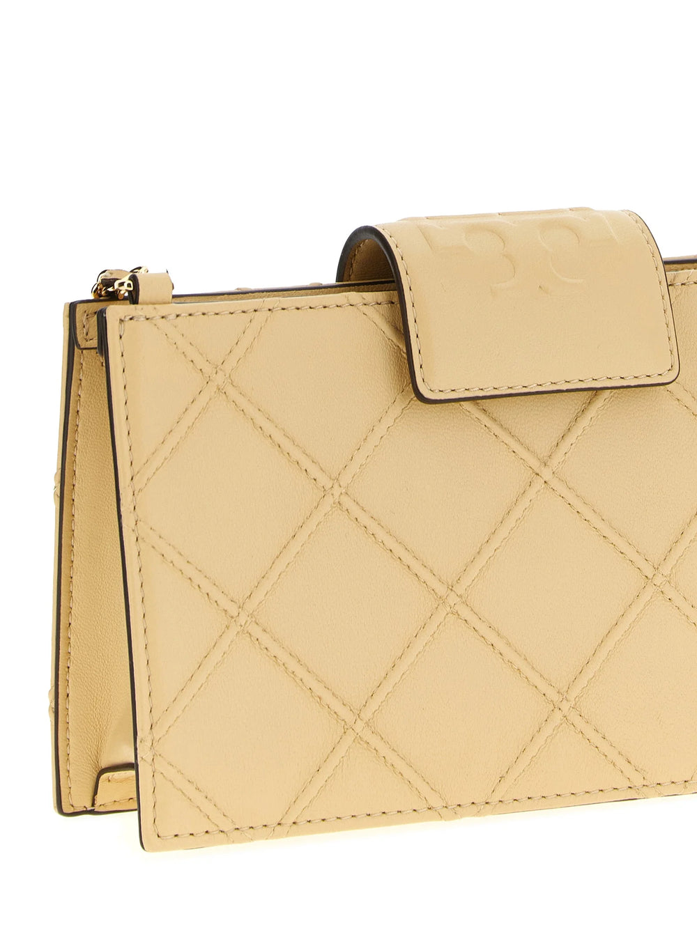 Tory Burch Portcard bej din piele de miel