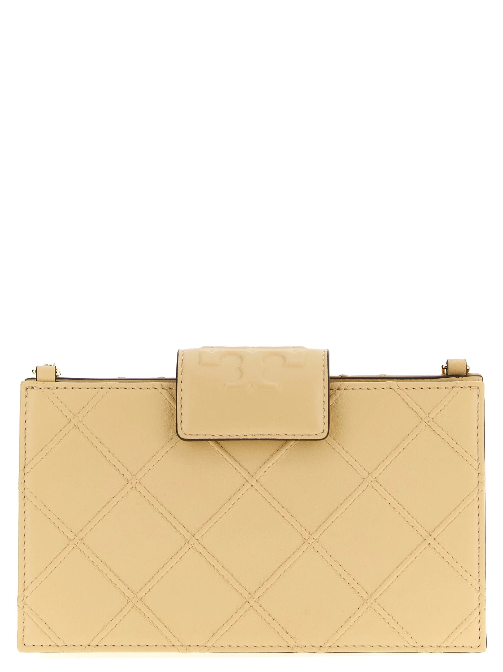 Tory Burch Portcard bej din piele de miel