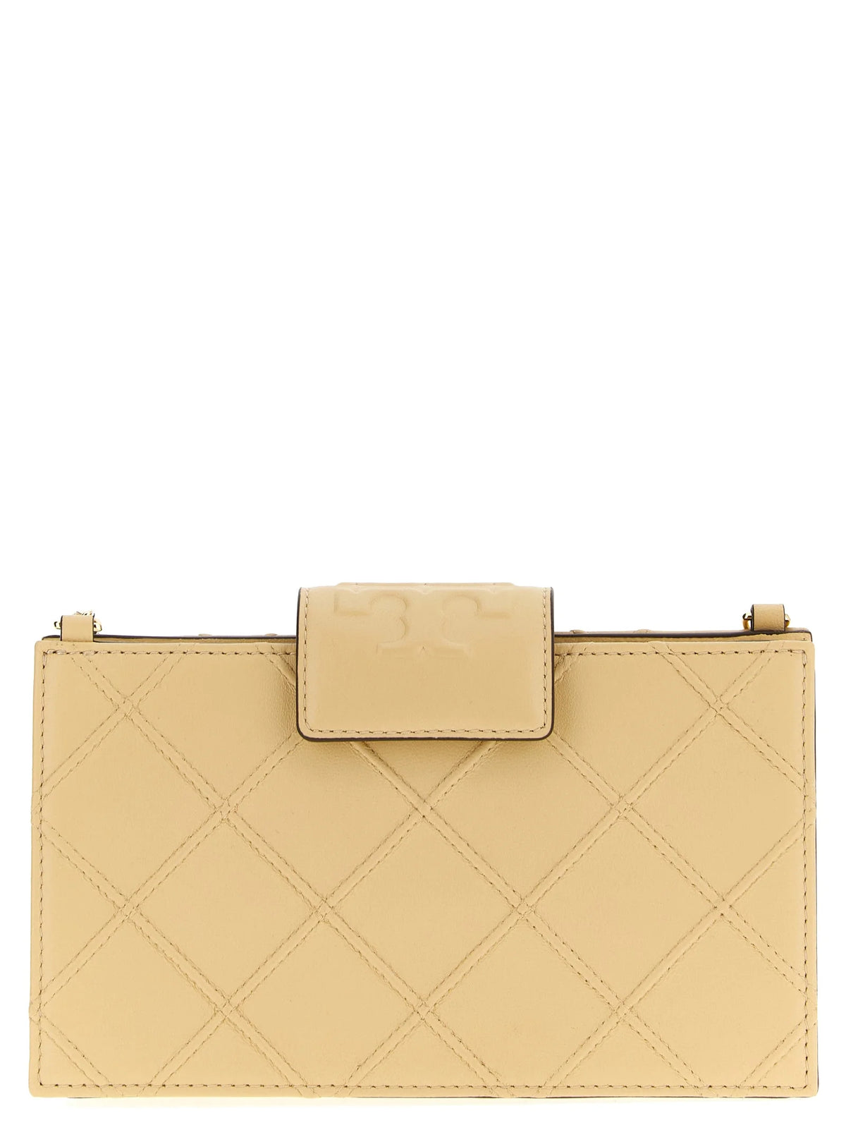 Tory Burch Portcard bej din piele de miel
