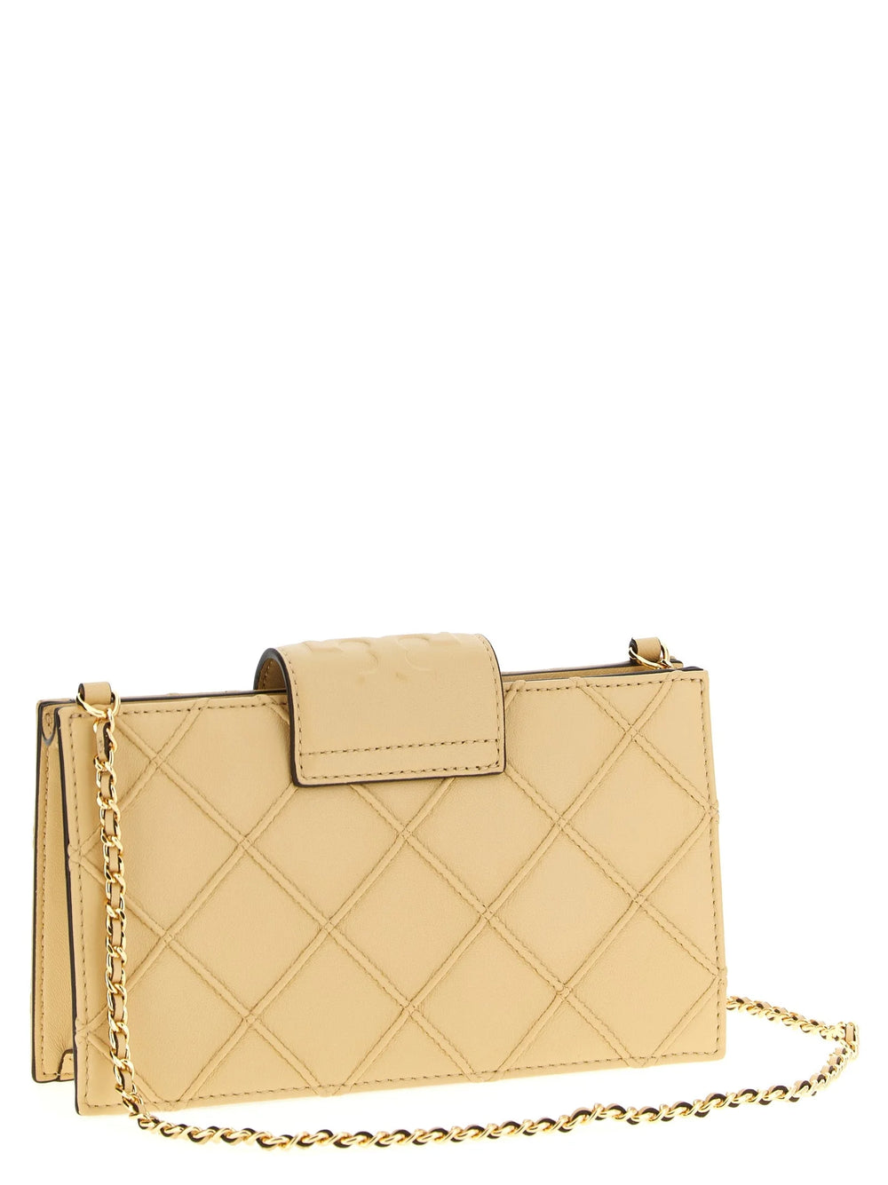 Tory Burch Portcard bej din piele de miel