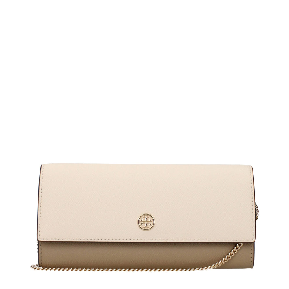 Tory Burch Beige Leather Clutch Bags