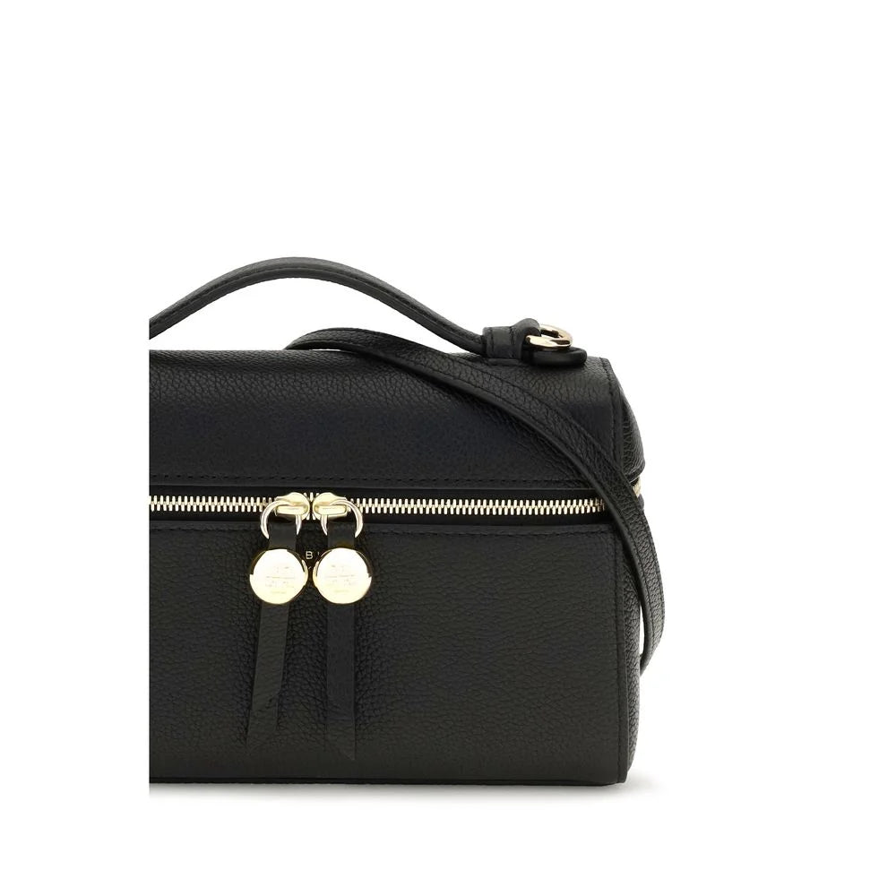 Tory Burch Black Calf Leather Bos Taurus Handbag