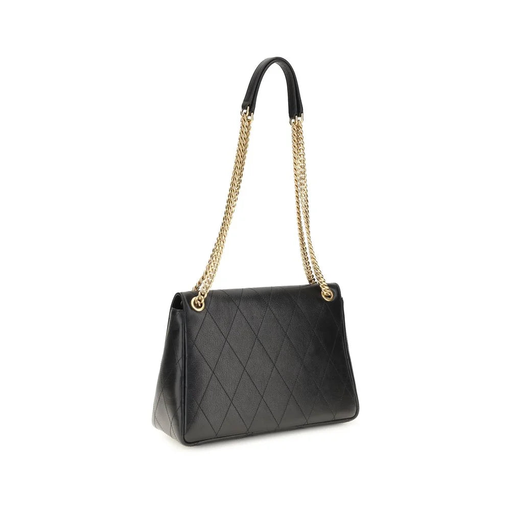 Tory Burch Black Calf Leather Bos Taurus Shoulder Bag