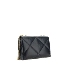 Tory Burch Black Lamb Ovis Aries Shoulder Bag