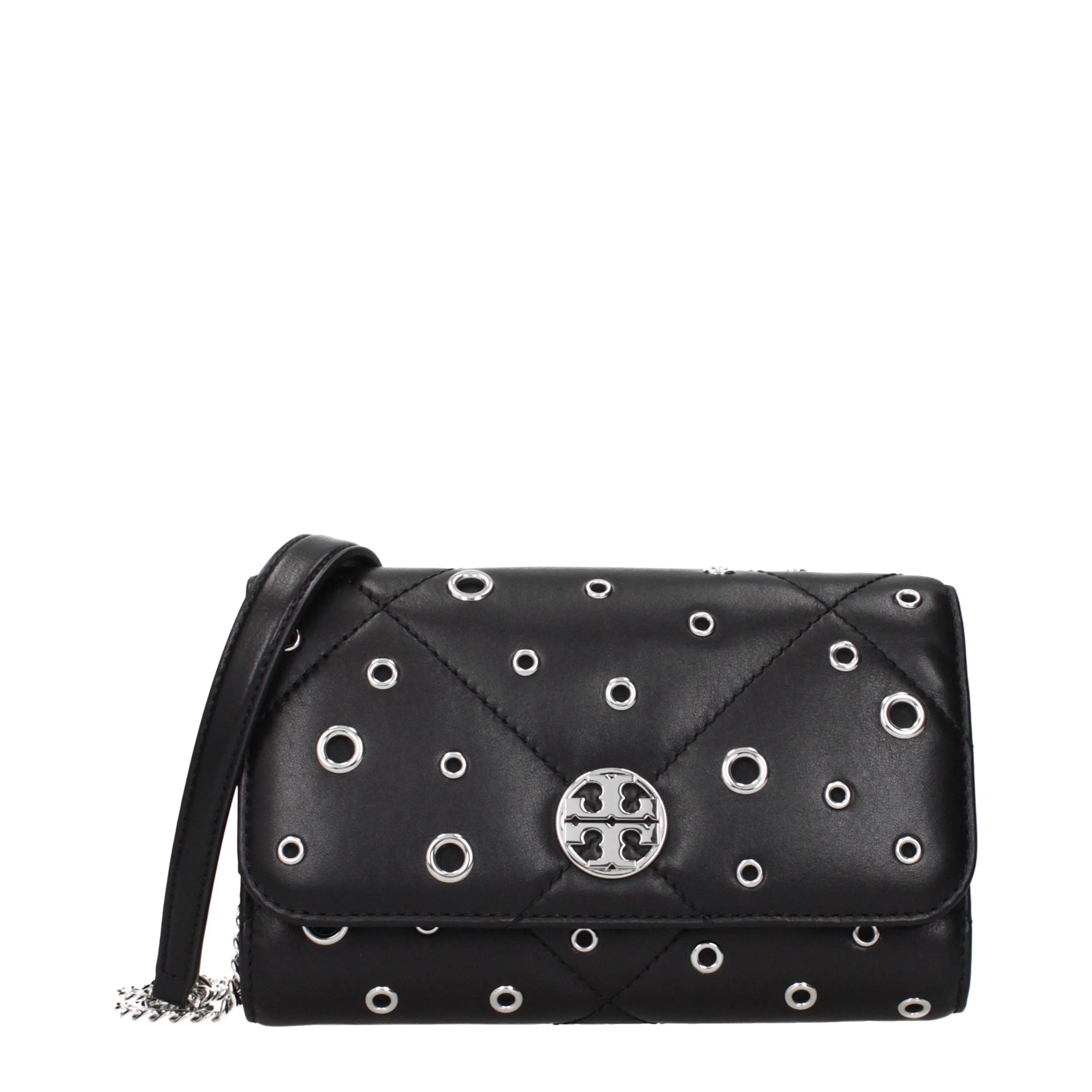 Tory Burch Black Leather Clutch Bag
