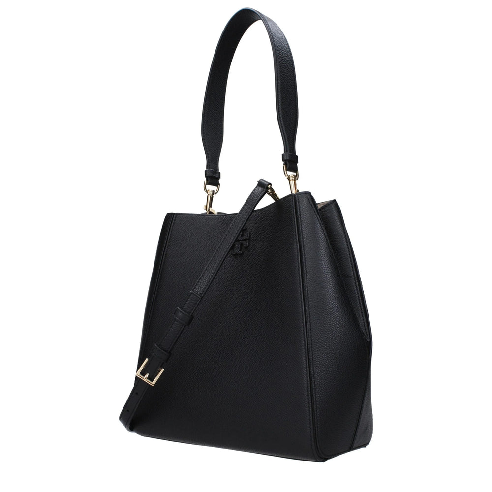 Tory Burch Black Leather Shoulder Bags