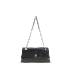Tory Burch Black Suede Leather Shoulder Bag